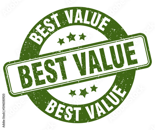 best value stamp. best value label. round grunge sign