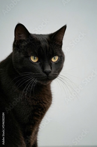 there is a black dog with a brown nose and a white spot on its face