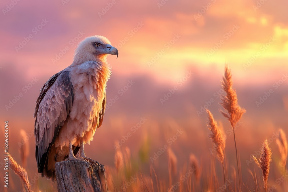 Fototapeta premium Beautiful vulture banner
