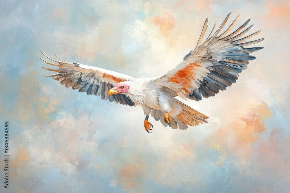 Fototapeta premium Beautiful vulture banner