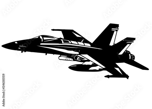 Military aircraft , fighter jet silhouettes