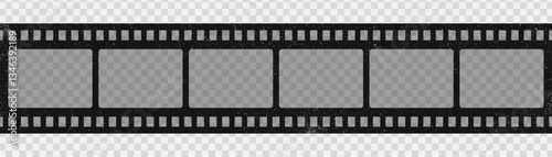 Old retro tape film video movies, Grunge vintage film strip for photo video filming, Vector illustration.