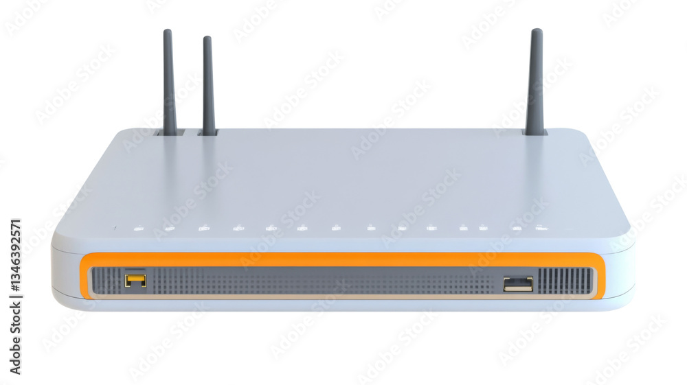 White wi-fi router with two antennas providing wireless internet connectivity on transparent background White wi-fi router with two antennas providing wireless internet connectivity on transparent background