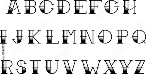 Traditional Tattoo Letters