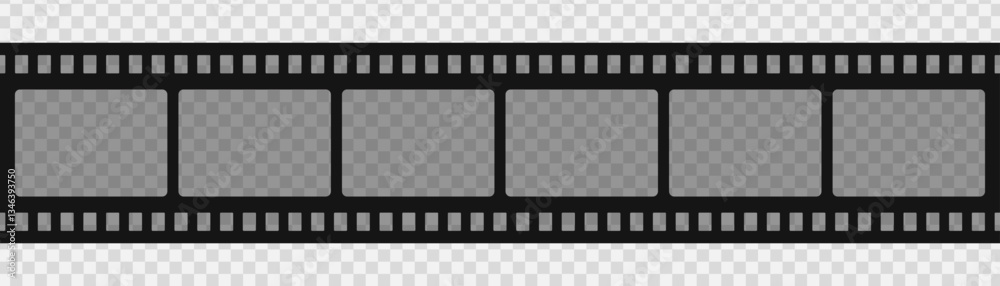 Obraz premium Old retro tape film video movies, Grunge vintage film strip for photo video filming, Vector illustration.