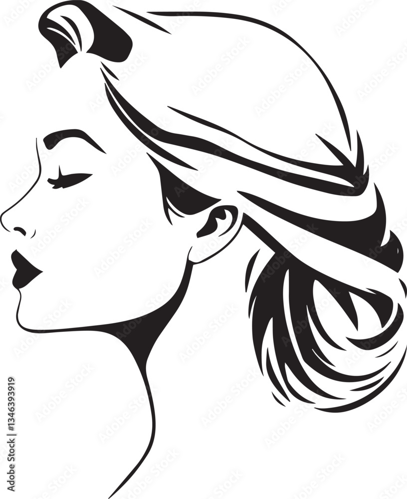 Sleek Silhouette of a Woman: Timeless Beauty in Black and White Sleek Silhouette of a Woman: Timeless Beauty in Black and White