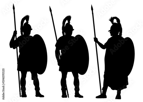 Foto The Ptolemaic soldiers. Ancient army. Historical drawing.
