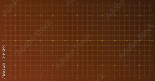 Industrial orange blueprint with a bold yellow grid. Vector illustration of a construction plan, mechanical engineering, or factory layout concept.



