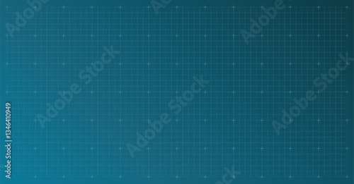 Dark blue blueprint background with a light cyan grid. Vector illustration of a technical draft for engineering, architecture, or mechanical design.


