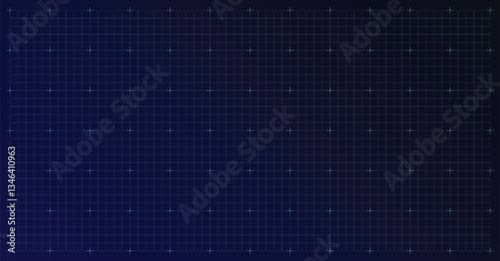 Dark futuristic blueprint with a glowing cyan grid. Vector illustration of a sci-fi interface, HUD design, or digital technology background.

