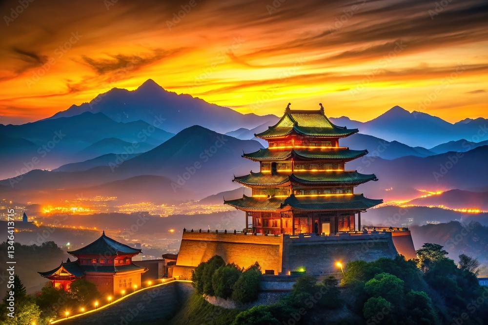Obraz premium China Silhouette Landscape Art
