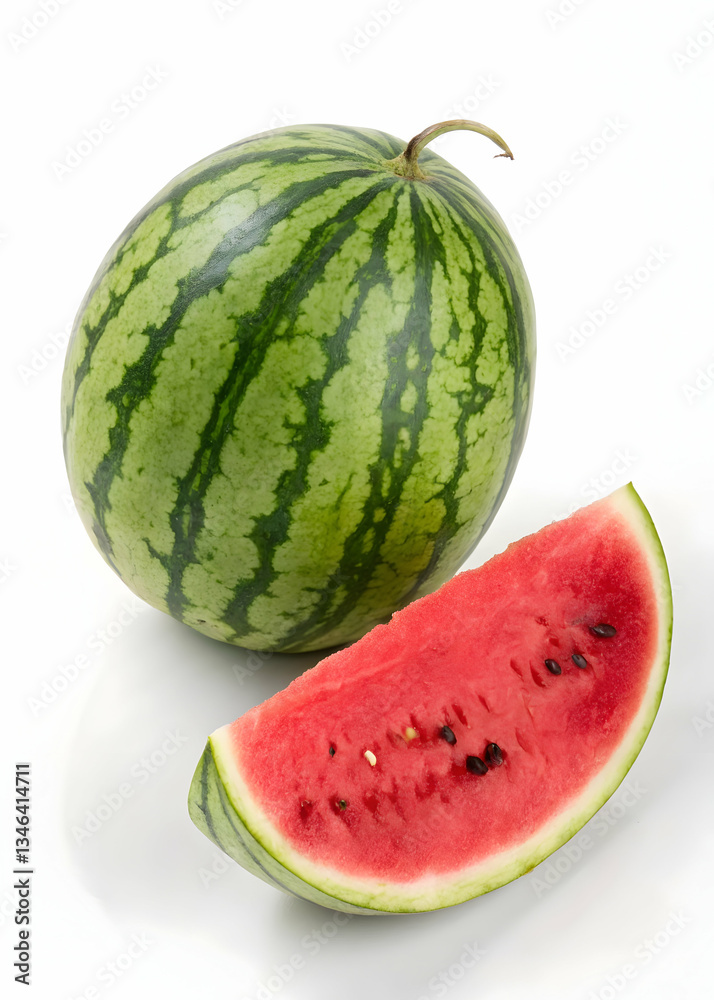 Juicy Watermelon Fresh Ripe Sweet isolated on white background Juicy Watermelon Fresh Ripe Sweet isolated on white background