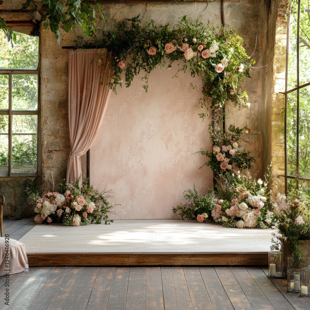 Naklejka premium Wedding Altar Banner