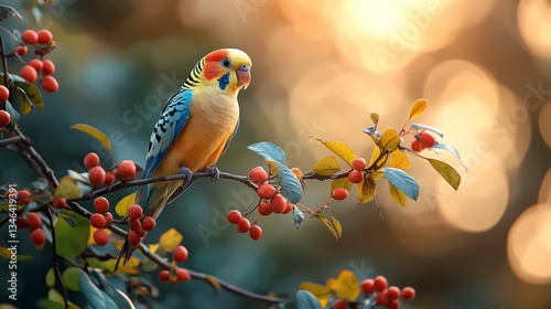 budgerigar --ar 16:9 --stylize 500 --v 6.1 Job ID: b3c0726e-40cf-4b4e-b73b-8c34827f51f6