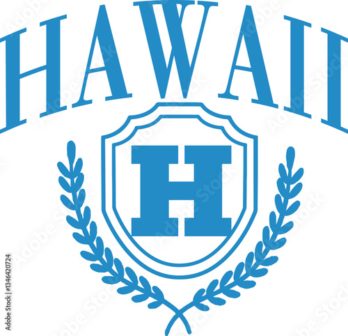 Hawaii college  usa flag America Varsity badge wreaf stripe  Malibu California USA Trending Script Slogan Whreaf Graphic Tee t-shirt logo artwork typography tote badge emblem crest sun cali usa 