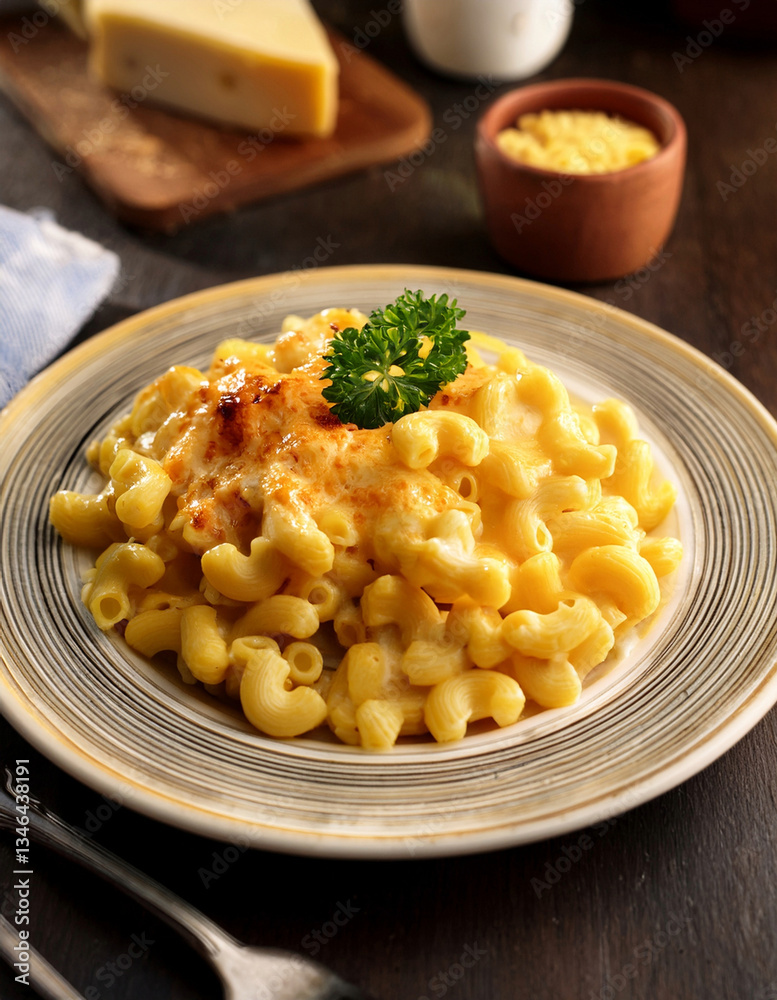 assiette de gratin de macaronis au fromage (mac and cheese) assiette de gratin de macaronis au fromage (mac and cheese)