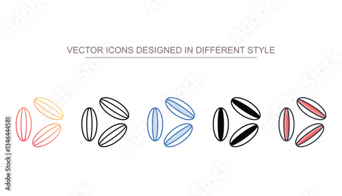 Cumin icon design with white background stock illustration