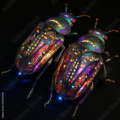 kingdom of sentient jewel beetles that communicate through flashes of light reflecting off their dazzling exoskeletons