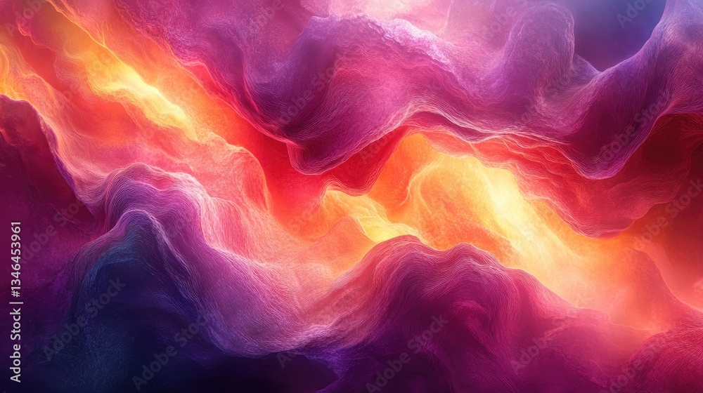 Obraz premium Abstract vibrant cosmic cloudscape; digital art background