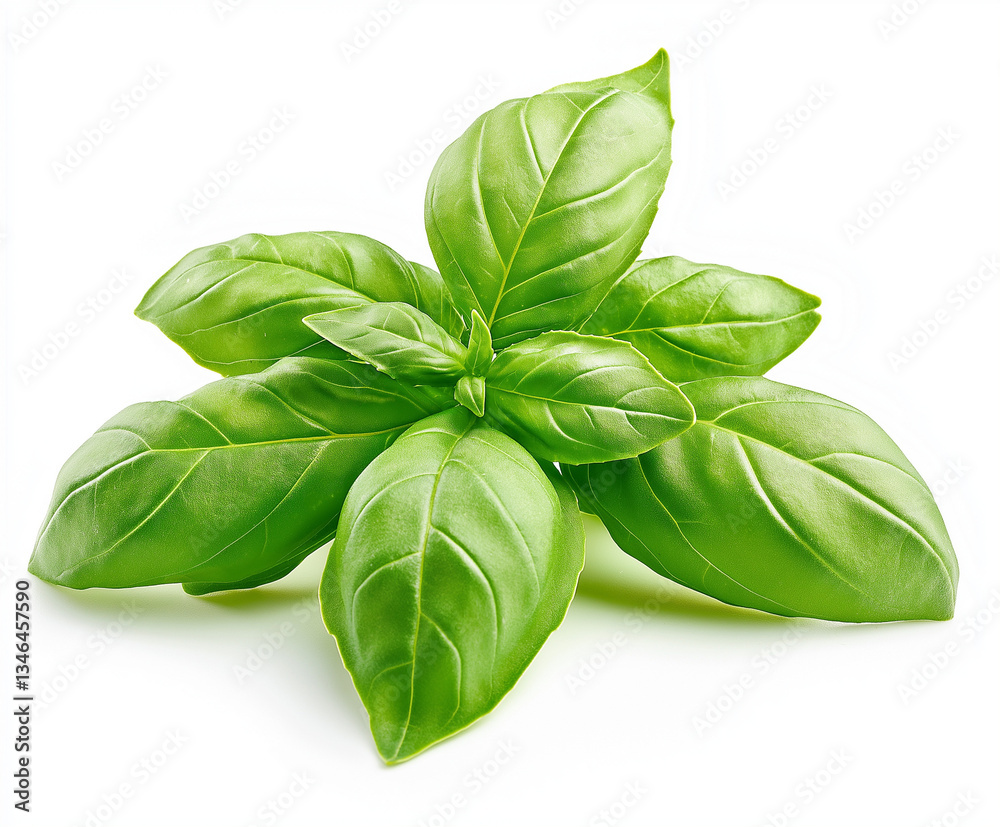 Fototapeta premium basil isolated on white background