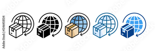 Distribution Icon Set Multiple Style Collection