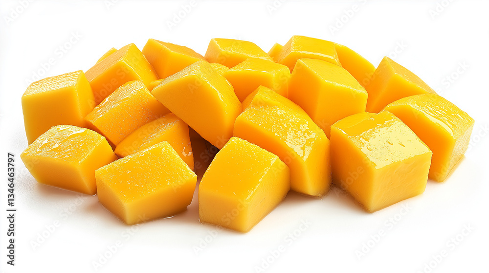 sliced mango isolated on white background sliced mango isolated on white background
