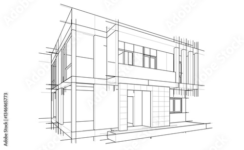 sketch of house