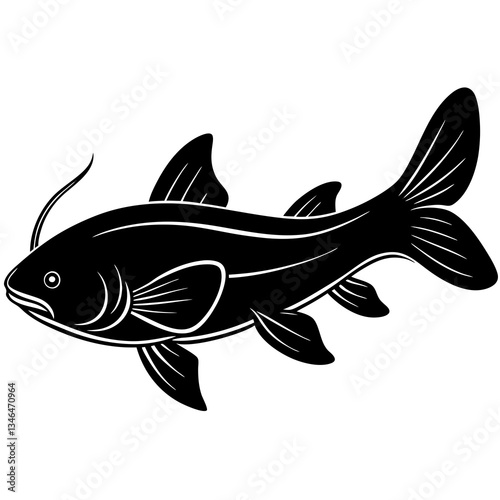 bullhead catfish vector illustration