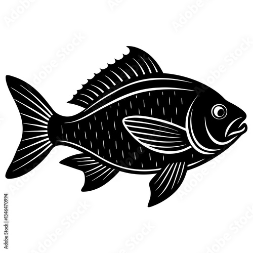 bream fish on a white background