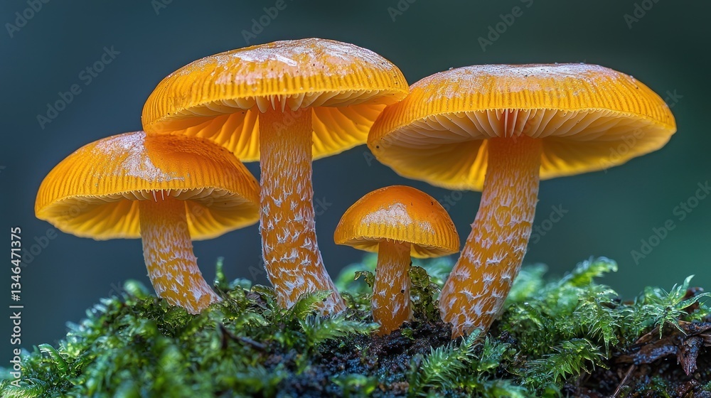 Fototapeta premium Close-up of vibrant orange mushrooms
