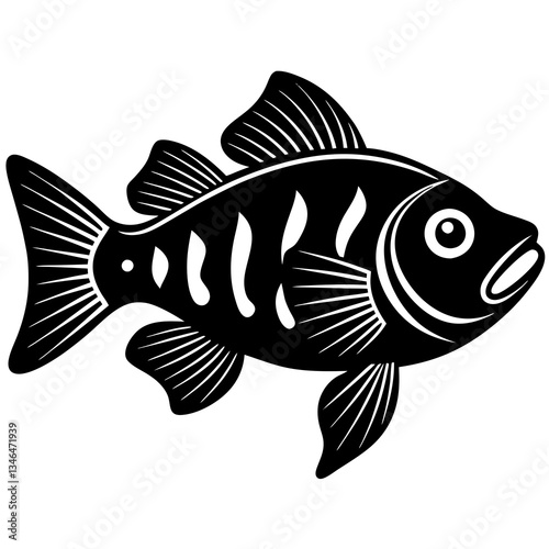 archerfish on a white background