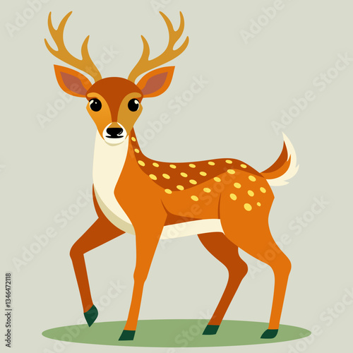Cerf de Virginie, mâle mâle, dans les bois d’automne