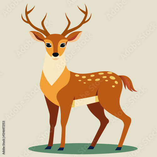 Cerf de Virginie, mâle mâle, dans les bois d’automne