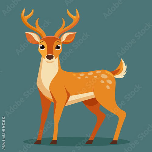 Cerf de Virginie, mâle mâle, dans les bois d’automne