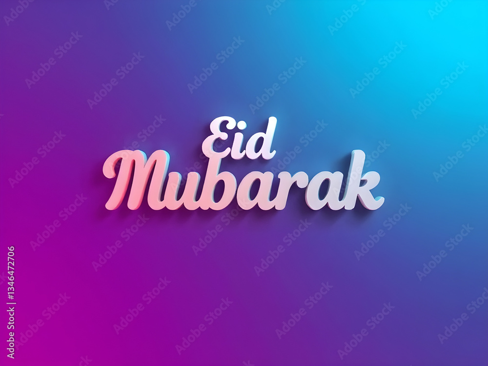 Eid Mubarak 3d text Design on Islamic Decorative background Eid Mubarak 3d text Design on Islamic Decorative background