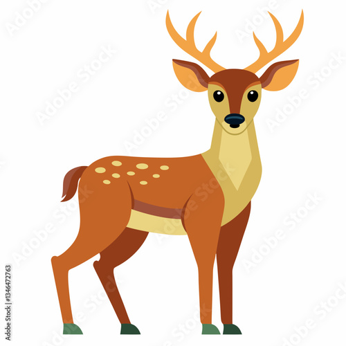 Cerf de Virginie, mâle mâle, dans les bois d’automne