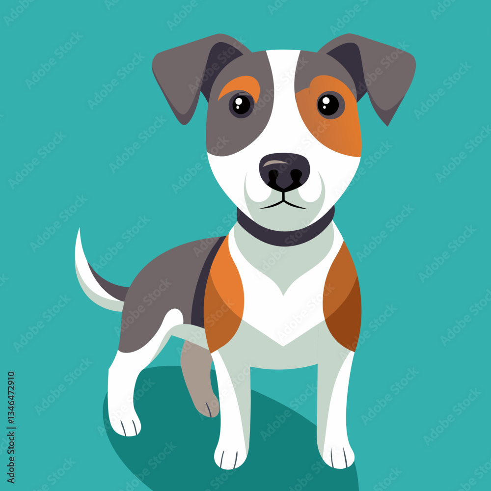 Chien heureux regardant la caméra avec le sourire Chien heureux regardant la caméra avec le sourire