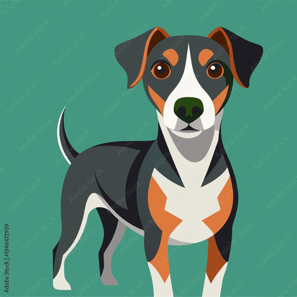 Chien heureux regardant la caméra avec le sourire
