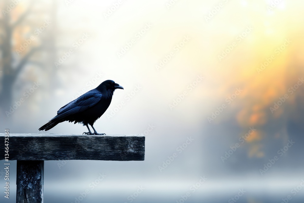 Fototapeta premium Dark Crow Banner