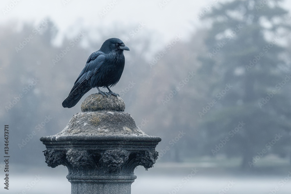 Fototapeta premium Dark Crow Banner