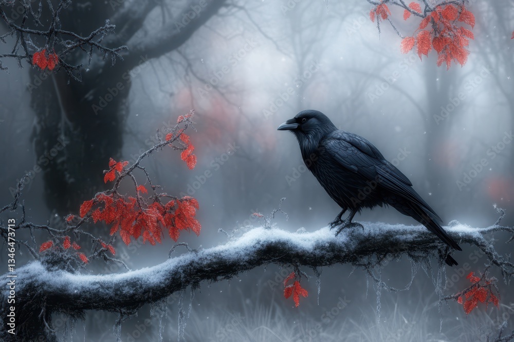 Fototapeta premium Dark Crow Banner