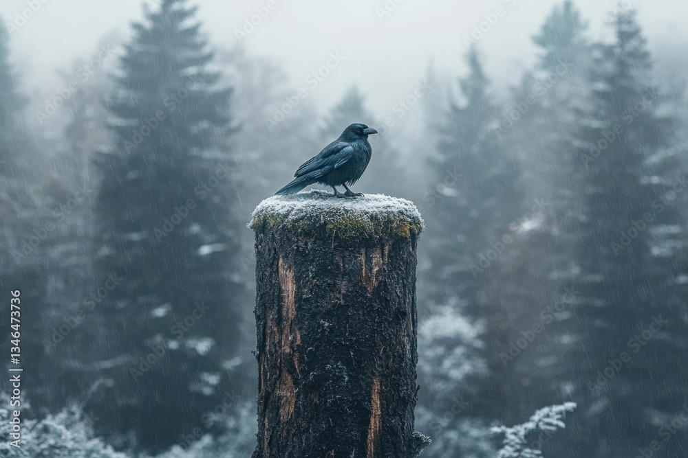 Fototapeta premium Dark Crow Banner