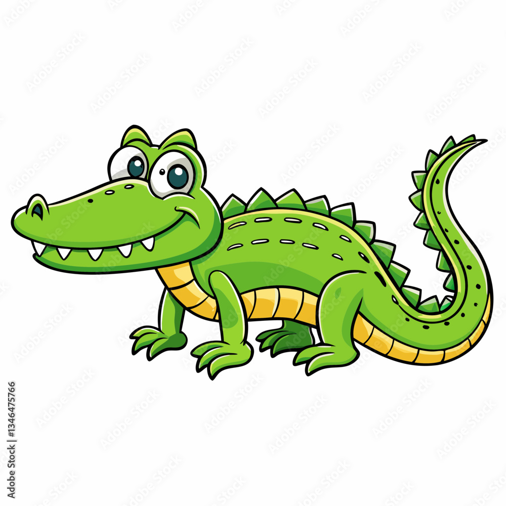 Obraz premium alligator cartoon vector