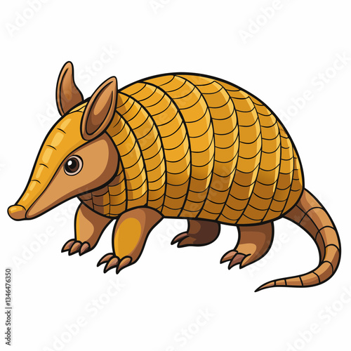 armadillo cartoon vector