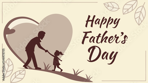 Happy Father's Day Vector Banner Illustration Design