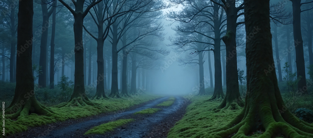 Naklejka premium morning in the woods