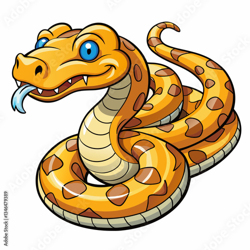 vector illustration of a cartoon boa constrictor