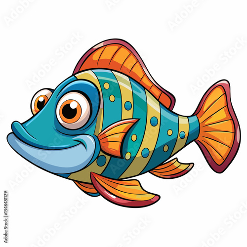 vector illustration of clingfish