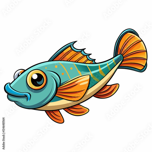 vector illustration of clingfish