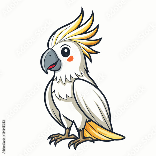 cockatoo cartoon vector
